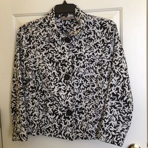Croft & Barrow White and Black Jacket sz XL